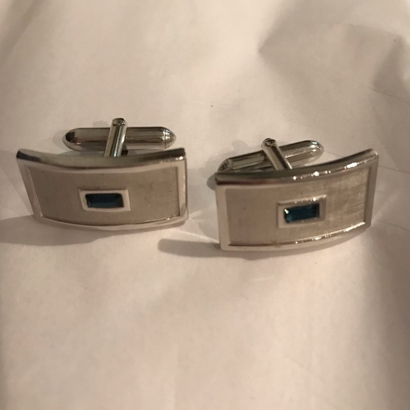 Swank Other - Vintage silver and blue Swank cufflinks